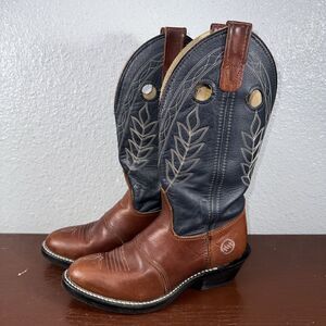 Double H Womens Western Boots Size 7 M Tall 13" Buckaroo DH5155 EUC